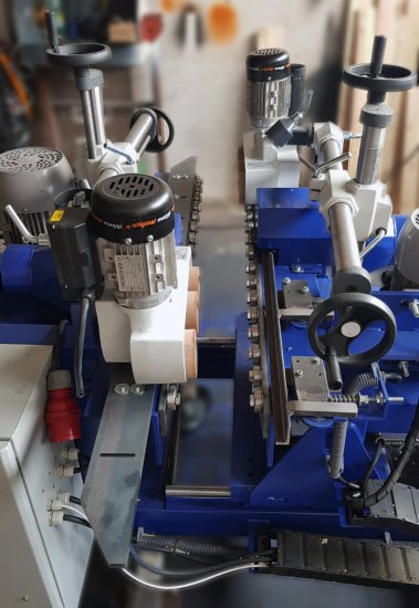 Detail of a CNC wood milling machine