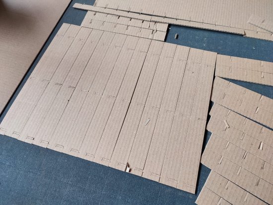 Carton cutting on a board plotter
