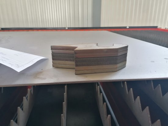 Samples of cuts from a CNC plasma cutter